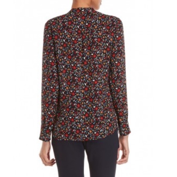 A.L.C. | black Rey Floral silk button down Top - Picture 2 of 8